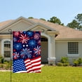 thumbnail image 2 of Amhnf Patriotic Fireworks And American Flag Garden Flag For Home Outdoor Garden Yard Decor 12x18 inch, 2 of 5