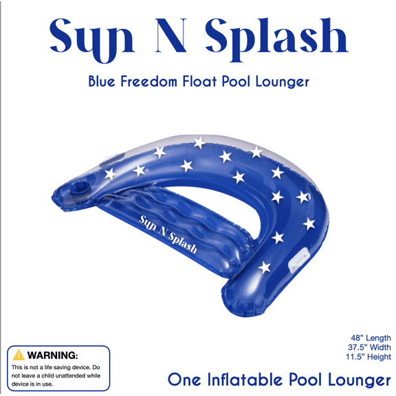 Blue Freedom Float Pool Lounger by Sun N Splash