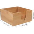 thumbnail image 2 of Bamboo Napkin Holder Flat Napkin Holder Wood Beverage Napkin Tray Decorative Napkin Tissue Dispenser Farmhouse Square Organizer Box for Party Dining Table Kitchen, 2 of 9