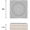thumbnail image 3 of RYLABLUE Mandala Boho Style Set of 6 Coaster for Drinks, Absorbent Ceramic Stone Coasters Cup Mat with Cork Base for Home Kitchen Room Coffee Table Bar Decor, 3 of 4