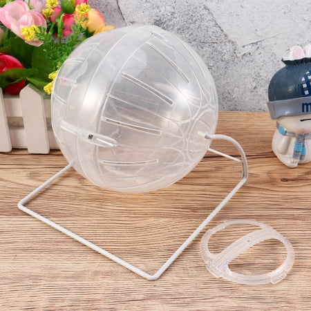 BESTOYARD Plastic and Metal Hamster Exercise Ball for Small Pets in Transparent Design