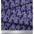 thumbnail image 3 of Soimoi Poly Georgette Fabric Leaves & Floral Block Print Fabric by The Yard 52 Inch Wide, 3 of 3