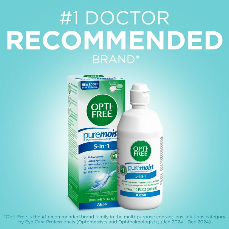 Opti Free PureMoist Contact Lens Disinfecting Liquid Solution for