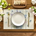 thumbnail image 4 of Sm:)e Butterfly Small Daisy Spring Placemats Set of 4, 12 x 18 Inch, Seasonal Spring Kitchen Dining Table Decoration for Home Party Decor, 4 of 7