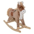 thumbnail image 7 of Yardi Yard Kids Rocking Horse, Ride on Horse for Toddlers with Soft Plush Body, Wooden Base & Handle Grip for 3+ Year Old Boys and Girls, Brown, 7 of 7