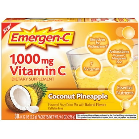  1000 mg de vitamine C d'ananas Coconut 30 bis (Paquet de 3)