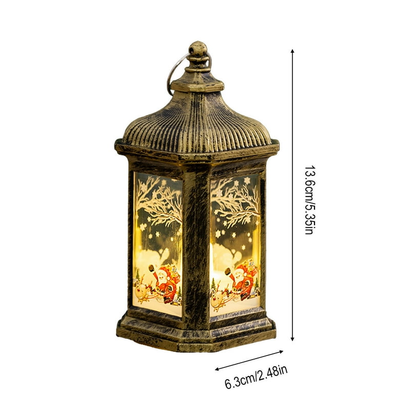 SLYNSHome Christmas Lantern Decorations Lights,Xmas Storm Lantern
