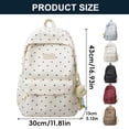 thumbnail image 3 of Women's Casual Nylon Polka Dot Backpack, Fashion Large Everyday Daypack, Coquette Bookpack for Campus Weekend Commute, 3 of 7