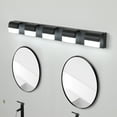 thumbnail image 4 of 5-Light 32.3 Inch Vanity Light Fixtures , Matte Black Modern Acrylic Bathroom Wall Lighting Fixtures for bathroom lights (Cool White 6000K), 4 of 9