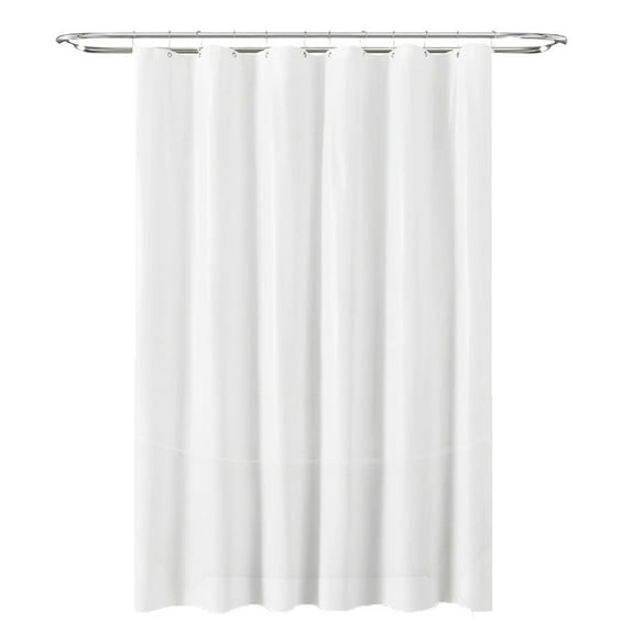 KYAIGUO Shower Curtain Peva Material Bathroom Partition Curtains、waterproof Curtain Home Decor (White)
