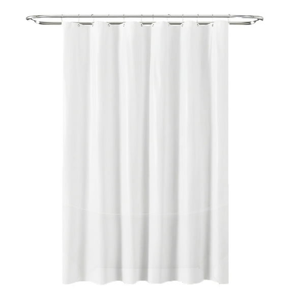 KYAIGUO Shower Curtain Peva Material Bathroom Partition Curtains、waterproof Curtain Home Decor (White)