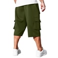 thumbnail image 5 of IAJDKMEK Men's Lightweight Breathable Loose Shorts - Stretch Elastic Waist Gym Shorts, Running Shorts for Men, Casual Sports Shorts,Army Green 2XL, 5 of 5