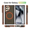thumbnail image 2 of ShellTech for S24 Ultra Phone Case Compatible with MagSafe Non-Yellowing Slim Military Shockproof Magnetic Case for Galaxy S24 Ultra,Orange, 2 of 9