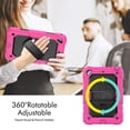 thumbnail image 3 of Case for iPad Mini 5 2019/Mini 4 2015 (5th/4th Generation 7.9 inch) with Screen Protector, 360 Degree Rotating Kickstand Hand Strap Shockproof Cover with Shoulder Strap, Rose, 3 of 7