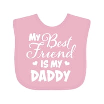 Inktastic My Best Friend is My Daddy with Hearts Boys or Girls Baby Bib