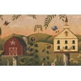 thumbnail image 1 of Fleurs Beaux Nichoirs Tournesols Oiseaux Colorés Beige Papier Peint Vert Bord Design Rétro, Rouleau 15' x 9'', 1 of 3