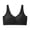 Black, variant on Women's Wide Strap Push Up Bra, V-Neck Seamless Padded High Elastic Daily Wear Breathable Bralette Red XXL