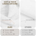 thumbnail image 3 of EcoNesxp 2-Pack Light Filtering Linen Curtains x Living Room Inches 96 Inches 50 Inches, 3 of 4