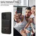 thumbnail image 4 of Phone Case for Samsung Galaxy A52/A52S 5G Wallet Cover with Tempered Glass Screen Protector RFID Slim Credit Card Holder Slot Stand Cell Accessories A 52 S 4G G5 52A S52 52S Women Men Black, 4 of 5