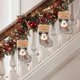 thumbnail image 5 of 1 pieza de material de poliéster Dibujos animados Calcetines navideños Bolsas de regalo navideñas Árbol de Navidad/chimenea/ventana/escalera Colgantes decorativos, 5 of 6