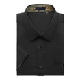 thumbnail image 6 of Mens Short Sleeve Dress Shirts Casual Button Down Shirt Inner Contrast Formal Business Shirt Black, 6 of 6