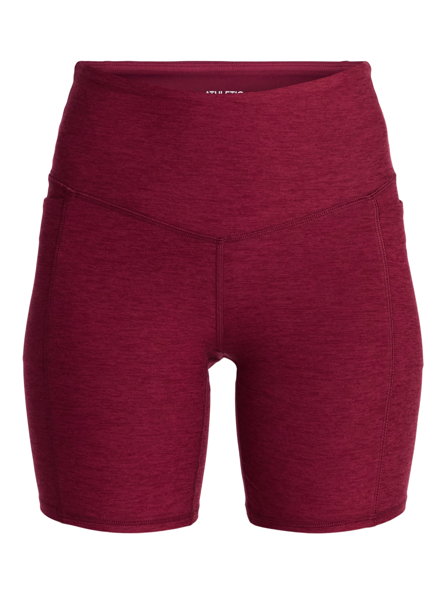 Athletic Works Women's and Women's Plus High Rise Bike Shorts, 7" Inseam, Size XS-4X