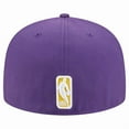 thumbnail image 4 of Men's New Era  Purple Los Angeles Lakers Tri-Hit 59Fifty Fitted Hat, 4 of 5