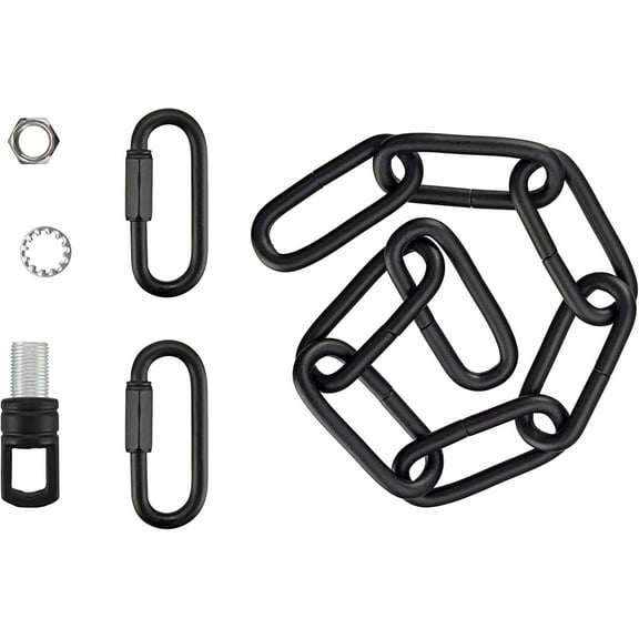 Aspen Creative 21119-91, 1 Feet Heavy Duty Chain & Quick Link Connector in Matte Black, 9 Gauge