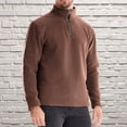thumbnail image 2 of Dovford Men's Quarter Zip Up Sweaters Slim Fit Lightweight Mock Neck Pullover Casual Polo Sweaters, 2 of 6