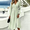thumbnail image 5 of Floral Dress for Women V Neck Vintage Long Sleeve Work Casual Dress Long Loose Casual Floral Dresses, 5 of 5