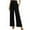 A1-Black2, variant on Women's Wide Leg Lounge Pants High Waisted Elastic Tie Knot Loose Trousers with Pockets S-XXL