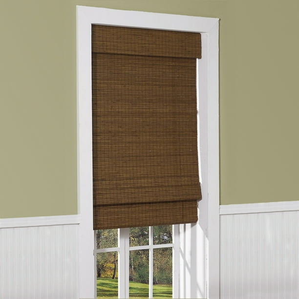 Radiance Cordless Light Filtering Bamboo Roman Window Shades Brown 46 X 1 75 Com Radiance Cordless Light Filtering, Light Filtering Bamboo Roman Shades