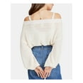 thumbnail image 2 of Free People Womens Sistine Hacci Knit Cold Shoulder Pullover Sweater, 2 of 4