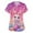 #5A-Hot Pink&1227, variant on S-5XL Easter Bunny Eggs Print Holiday Womens Scrub Tops Printed V Neck Short Sleeve Easter Nurse Uniform with Pocket