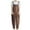 Brown2, variant on Women's Plus Size Overalls Strap Cargo Jumpsuit Summer Loose Oversize Cotton Linen Rompers with Pocket