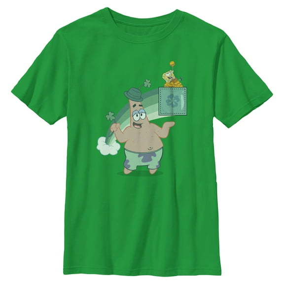 Boy's SpongeBob SquarePants St. Patrick's Day Rainbow Duo Graphic T-Shirt