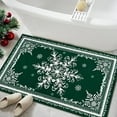 thumbnail image 6 of BLEUM CADE Christmas Snowflake Area Rugs 2x3 Door Mat, Non Slip Washable Entryway Rug Outdoor Indoor Welcome Mat for Entrance,Christmas Decorations,Green, 6 of 9