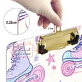 thumbnail image 6 of FORMRS Acrylic Clipboard with Low Profile Clip Standard A4 Letter Size, 12.5" x 9", Pink Skates, 6 of 8