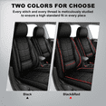 thumbnail image 5 of HQBQBUG Seat Covers for Cars Fit for Toyota Camry 2002-2025 2026 Full Set 5 Seats Waterproof Seat Covers,Premium Leather Car Seat Protector(5 Seats,Black&Red), 5 of 10