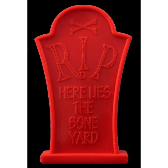 MKB Headstone Ultra Durable Nylon Dog Chew Toy for Aggressive Chewers Orange OSFA