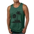 thumbnail image 2 of Gifts for Men! Titcea Tank Tops Men Palm Tree Printed Round Neck Sleeveless Summer Casual T Shirts Hawaiian Beach Holiday Loose Comfort Tank Top, 2 of 5