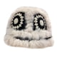thumbnail image 1 of Sombrero de cubo de invierno, gorro de pescador cálido, tejido a mano único para damas, mujeres, viajes femeninos negro Macarena sombrero de copa, 1 of 6