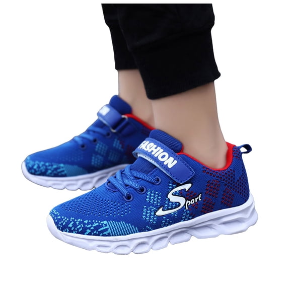 Running Shoes for Little Big Kids Boys Blue Breathable Mesh Comfortable Casual Sports Tennis Walking Sneakers