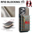 thumbnail image 5 of Funda de teléfono de cuero para iPhone 15, 14, 13, 12, 11 Pro Max, billetera de lujo, montaje en coche, carga inalámbrica supermagnética, 5 of 5