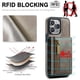 thumbnail image 5 of Funda de teléfono de cuero para iPhone 15, 14, 13, 12, 11 Pro Max, billetera de lujo, montaje en coche, carga inalámbrica supermagnética, 5 of 5