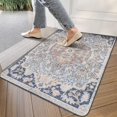 thumbnail image 3 of Boho Blue Retro Design Rug Door Mat Welcome Door Mat for Front Door, Home Entrance, Yard, Floor, Patio, Non Slip Spring Summer Welcome Mat Indoor Outdoor Doormat 30"*17", 3 of 6