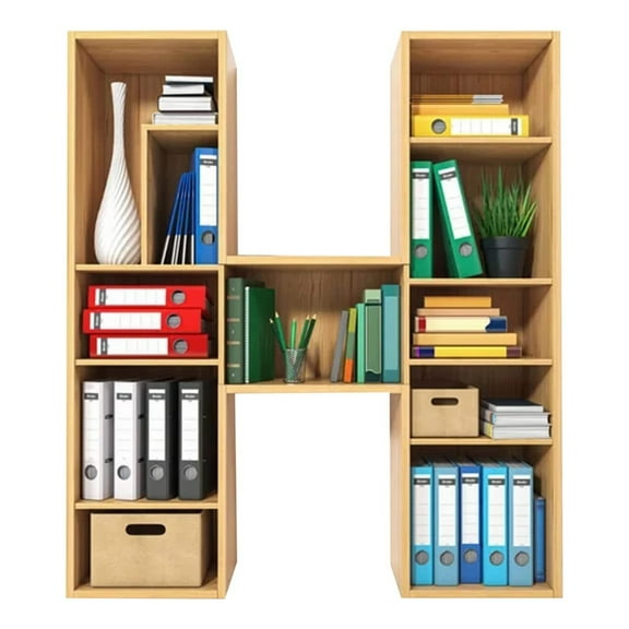 YHAICO Christmas Tree Pendant Christmas Decorations for Home 26 Alphabet Book Hanging Ornament,Hanging Ornament Book Lovers Librarian Ornament,Digital Shapes Decor for Bookworm Acrylic Ornament Gift