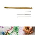 thumbnail image 1 of CAROOTU Tambour Hook with 3 Needles 70 90-100 Embroidery Tools Sequins Bead Neddle Set Tool Kit, 1 of 6