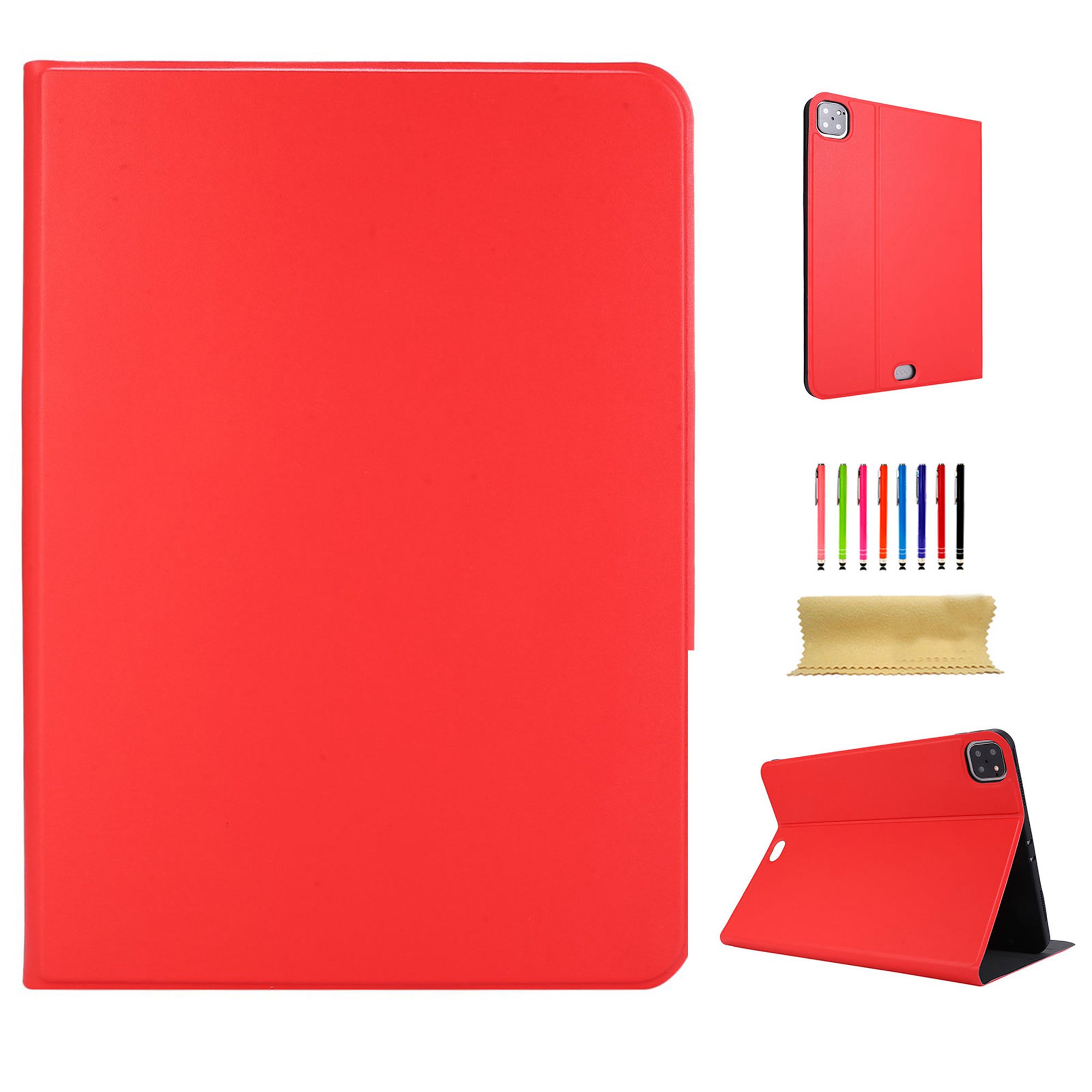 Dteck Case For Apple iPad Pro 11" 2nd Generation (2020 Released) 11 inch, Slim PU Leather Folio Flip Case Smart Automatic wake/sleep Stand Protective Cover ,Red