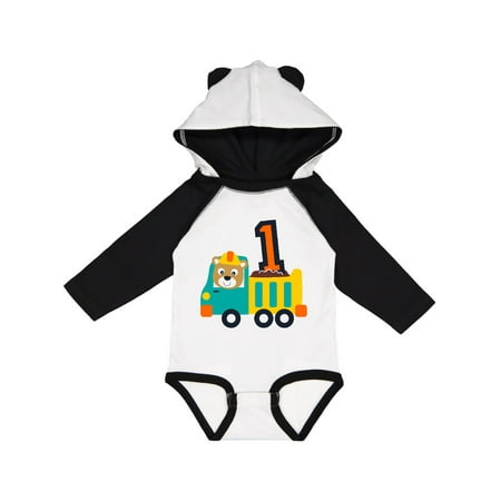 

Inktastic Dump Truck 1st Birthday Gift Baby Boy or Baby Girl Long Sleeve Bodysuit
